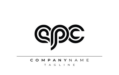 EPC Creative Unique Modern Letter Logo Design. Stylized logo featuring a unique letter design, presenting abstract minimalist aesthetics and modern appeal.