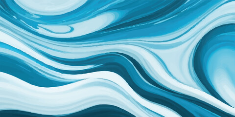 Gentle Ocean Water Waves with Soft Blue and Green Watercolor Texture for Relaxing Visual Designs. Perfect for Elegant and Calm Ocean-Themed Visual Design Work. 