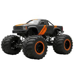 Big Wheel Monster Truck isolated on transparent background, PNG 