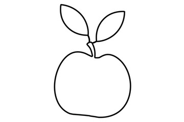 vector illustration of an apple on white background