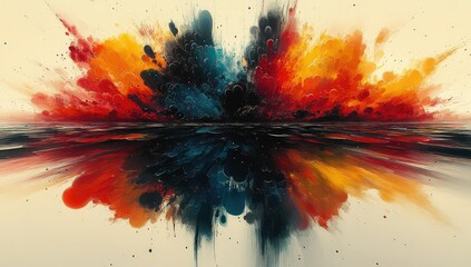 Color Explosion Abstract Art.