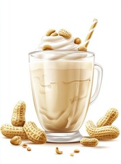 Creamy Peanut  Milk Shake