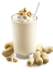 Creamy peanut milkshake