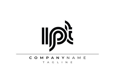 IPT Creative Unique Modern Letter Logo Design. Stylized logo featuring a unique letter design, presenting abstract minimalist aesthetics and modern appeal.