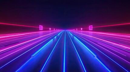 Futuristic neon highway