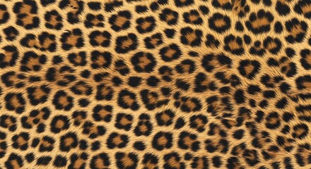 Realistic Leopard Print Seamless Pattern - Animal Fur Texture
