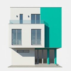 3d render of a modern building