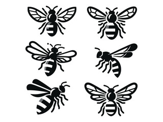 Fototapeta premium Bee Vector Icon Pack