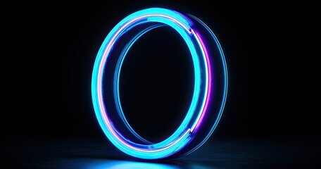 Neon ring, vibrant light