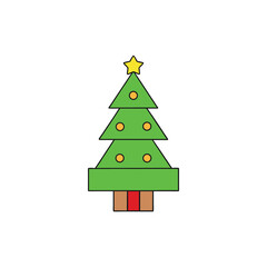 christmas tree on white background