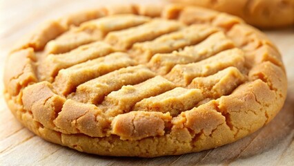 Close Up of a Buttery Cookie with a Crispy Texture and a Golden Brown Hue