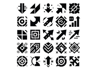 Fototapeta premium Arrow Vector Icon Pack