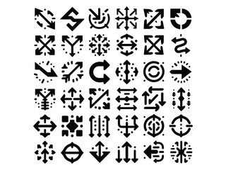 Fototapeta premium Arrow Vector Icon Pack