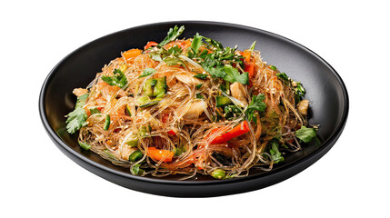 Delicious Glass Noodles Salad Recipe Asian Cuisine Food Photography isolated on transparent background