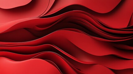 "Abstract modern red wallpaper design with dynamic 3d overlapping layers