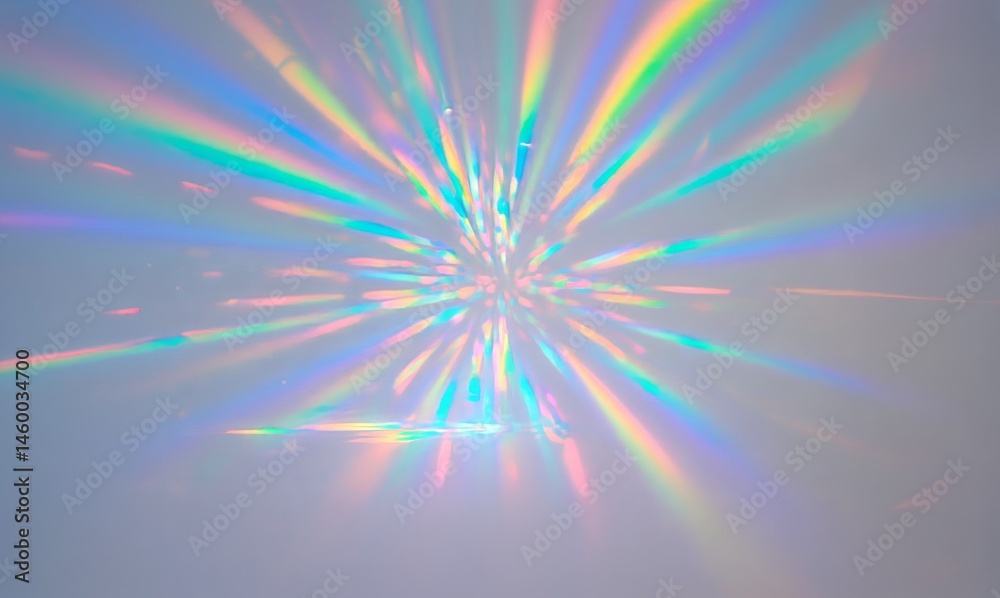 Poster vibrant abstract light patterns creating a captivating display of colors in a soft background