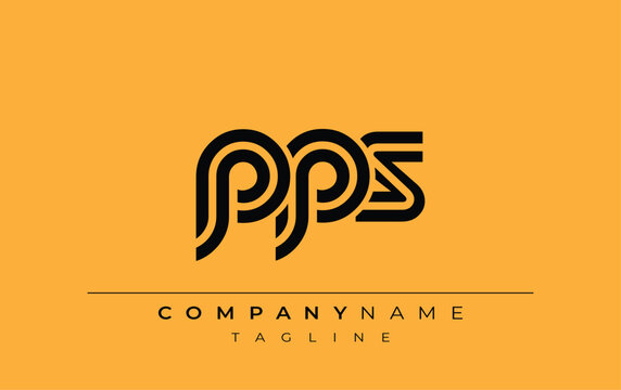 PPS Creative Unique Modern Letter Logo Design. Stylized logo featuring a unique letter design, presenting abstract minimalist aesthetics and modern appeal.