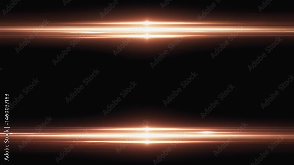Poster dynamic light abstraction creates a captivating effect with glowing lines and reflections in a dark 