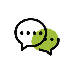   A minimalist icon design with online communication.