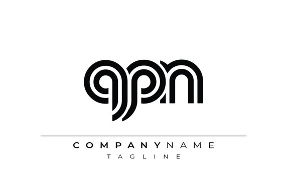 QPN Creative Unique Modern Letter Logo Design. Stylized logo featuring a unique letter design, presenting abstract minimalist aesthetics and modern appeal.