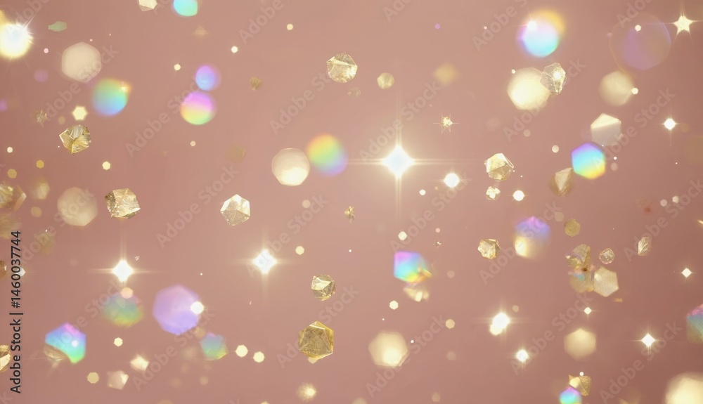 Poster Abstractive light display with sparkling elements creating an enchanting background for various applications