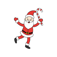 santa claus with a bag