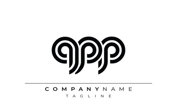 QPP Creative Unique Modern Letter Logo Design. Stylized logo featuring a unique letter design, presenting abstract minimalist aesthetics and modern appeal.