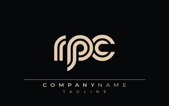 RPC Creative Unique Modern Letter Logo Design. Stylized logo featuring a unique letter design, presenting abstract minimalist aesthetics and modern appeal.