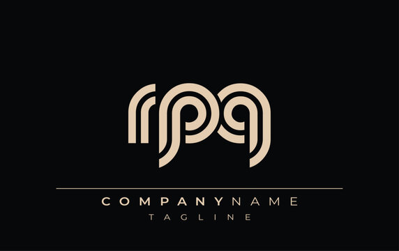 RPQ Creative Unique Modern Letter Logo Design. Stylized logo featuring a unique letter design, presenting abstract minimalist aesthetics and modern appeal.
