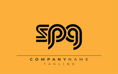 SPG Creative Unique Modern Letter Logo Design. Stylized logo featuring a unique letter design, presenting abstract minimalist aesthetics and modern appeal.
