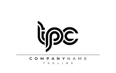 TPC Creative Unique Modern Letter Logo Design. Stylized logo featuring a unique letter design, presenting abstract minimalist aesthetics and modern appeal.