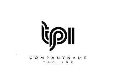 TPI Creative Unique Modern Letter Logo Design. Stylized logo featuring a unique letter design, presenting abstract minimalist aesthetics and modern appeal.