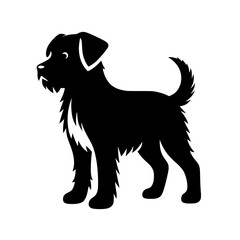 Silhouette Dog: Black and White Vector Illustration for Branding