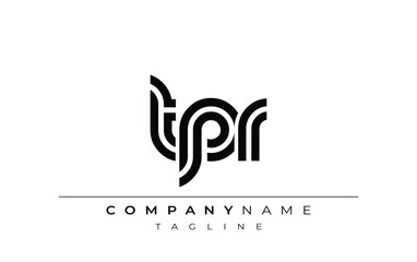 TPR Creative Unique Modern Letter Logo Design. Stylized logo featuring a unique letter design, presenting abstract minimalist aesthetics and modern appeal.