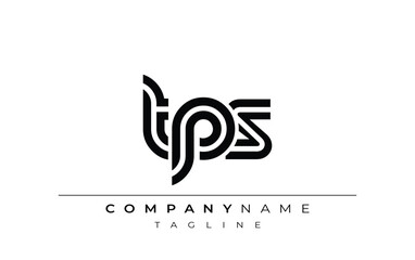 TPS Creative Unique Modern Letter Logo Design. Stylized logo featuring a unique letter design, presenting abstract minimalist aesthetics and modern appeal.