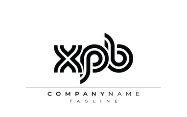 XPB Creative Unique Modern Letter Logo Design. Stylized logo featuring a unique letter design, presenting abstract minimalist aesthetics and modern appeal.