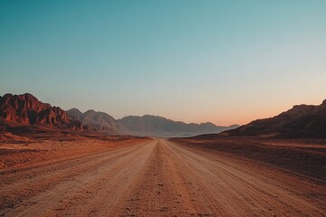 Naklejka premium sunrise in the mountains of egypt