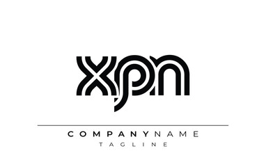 XPN Creative Unique Modern Letter Logo Design. Stylized logo featuring a unique letter design, presenting abstract minimalist aesthetics and modern appeal.