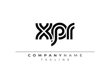 XPR Creative Unique Modern Letter Logo Design. Stylized logo featuring a unique letter design, presenting abstract minimalist aesthetics and modern appeal.