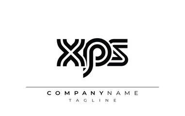 XPS Creative Unique Modern Letter Logo Design. Stylized logo featuring a unique letter design, presenting abstract minimalist aesthetics and modern appeal.