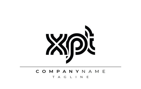 XPT Creative Unique Modern Letter Logo Design. Stylized logo featuring a unique letter design, presenting abstract minimalist aesthetics and modern appeal.
