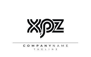 XPZ Creative Unique Modern Letter Logo Design. Stylized logo featuring a unique letter design, presenting abstract minimalist aesthetics and modern appeal.