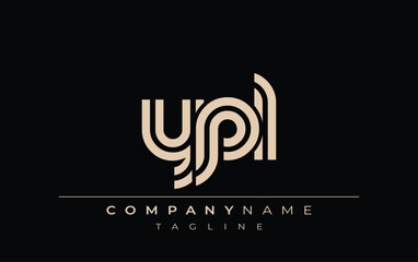 YPL Creative Unique Modern Letter Logo Design. Stylized logo featuring a unique letter design, presenting abstract minimalist aesthetics and modern appeal.