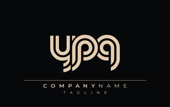 YPQ Creative Unique Modern Letter Logo Design. Stylized logo featuring a unique letter design, presenting abstract minimalist aesthetics and modern appeal.