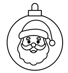 Christmas Ornament with Santa Claus Face, Featuring Classic Hat, Beard, and Mustache, Holiday Decoration, Festive Spirit, Traditional Christmas Celebration