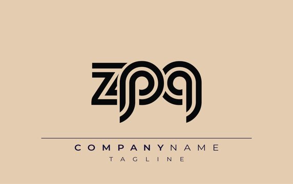 ZPQ Creative Unique Modern Letter Logo Design. Stylized logo featuring a unique letter design, presenting abstract minimalist aesthetics and modern appeal.