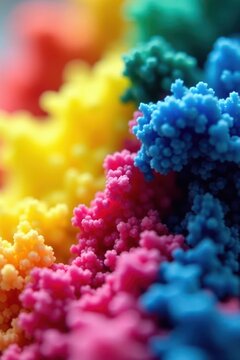 Close-up of CMYK print cartridge, vibrant colors , full, object, technology