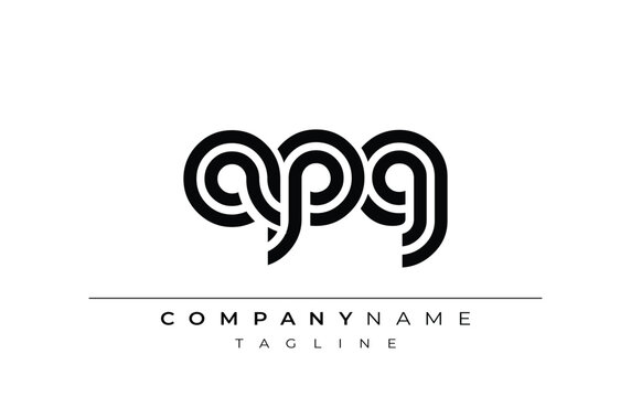 APG Creative Unique Modern Letter Logo Design. Stylized logo featuring a unique letter design, presenting abstract minimalist aesthetics and modern appeal.