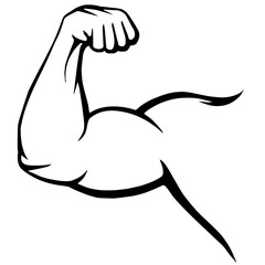 Flexing Muscular Arm with Defined Bicep, Physical Strength, Male Power, High Testosterone, Gym Bodybuilding Culture, Athletic Motivation, Masculinity, Strength Training, Sports Identity
