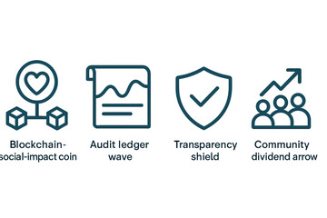 Icons for Impact-coin are represented by a coin, wave, shield, and an arrow